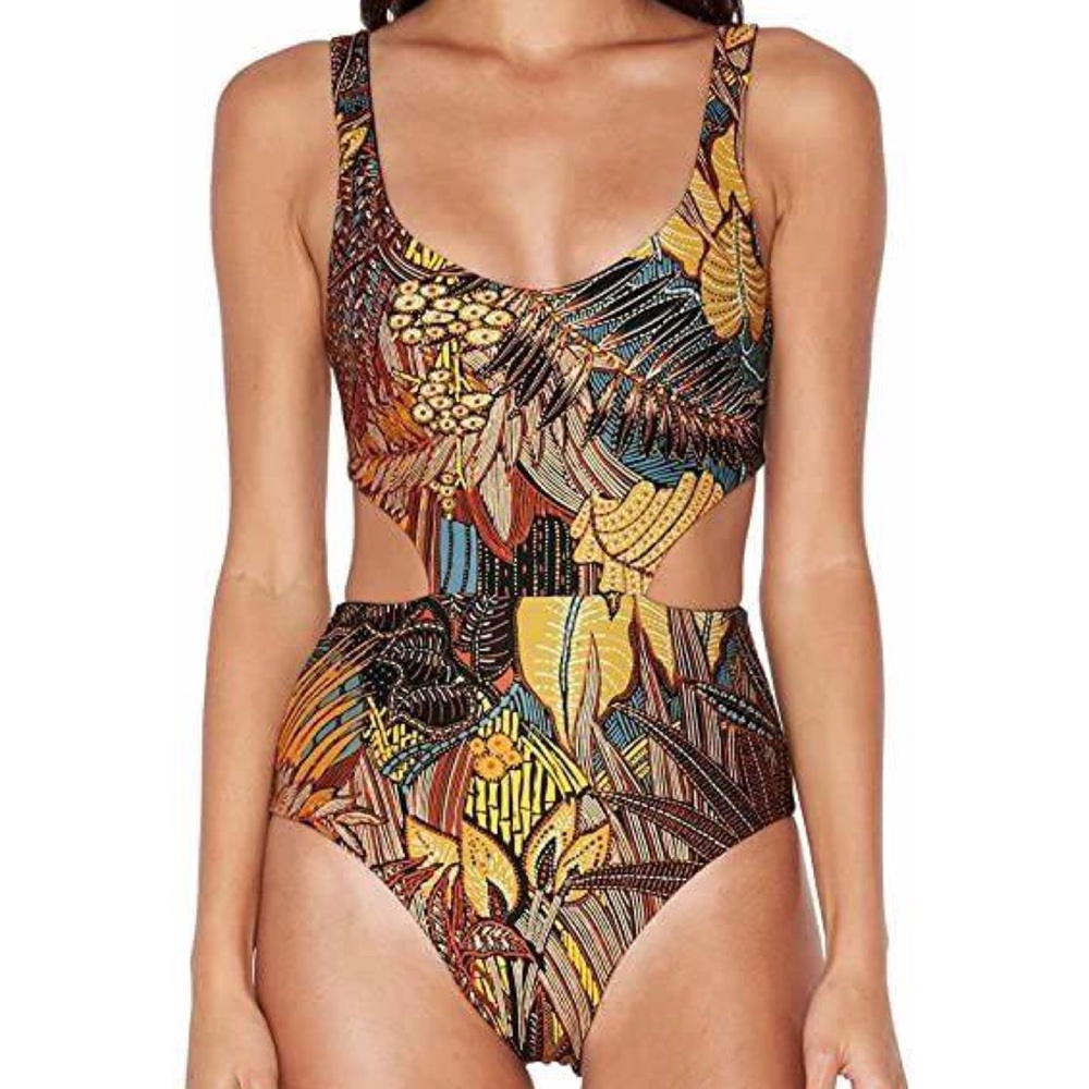 L*Space Tiki Coast Rita One-piece in Inka Gold